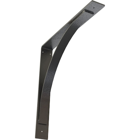 Ekena Millwork Morris Steel Bracket, Hammered Gray 3"W x 22"D x 22"H BKTM03X22X22MOHGY